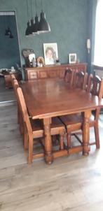 Teak tafel en 6 stoelen, Huis en Inrichting, Tafels | Eettafels, Ophalen, Gebruikt