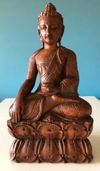 Bouddha en bois sculpté à la main 32 cm, Utilisé, Enlèvement ou Envoi