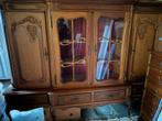 Grote eiken  kast met vitrine en 2 gratis kasten, Ophalen