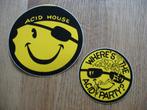 Stickers Smiley Acid House Acid Party 10,5 en 7,5 cm, Ophalen of Verzenden, Nieuw, Overige typen