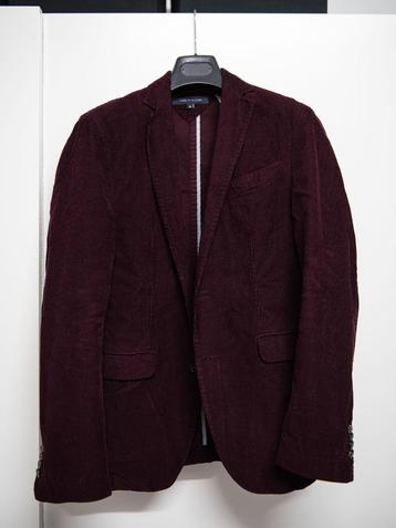 Tommy Hilfiger - Heren Blazer Ribfluweel Bordeaux - maat 46