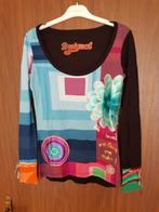 Kleurige t-shirt, Desigual, maat M, goede staat, Kleding | Dames, T-shirts, Ophalen, Zo goed als nieuw, Maat 38/40 (M)