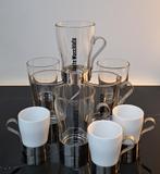 Latte Macchiato Set - Glas en Porselein met houder, Verzamelen, Glas en Drinkglazen, Ophalen