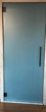 Glasdeur black mat merk Thyssen, Doe-het-zelf en Bouw, Deuren en Vliegenramen, Ophalen, 80 tot 100 cm, Binnendeur, 200 tot 215 cm