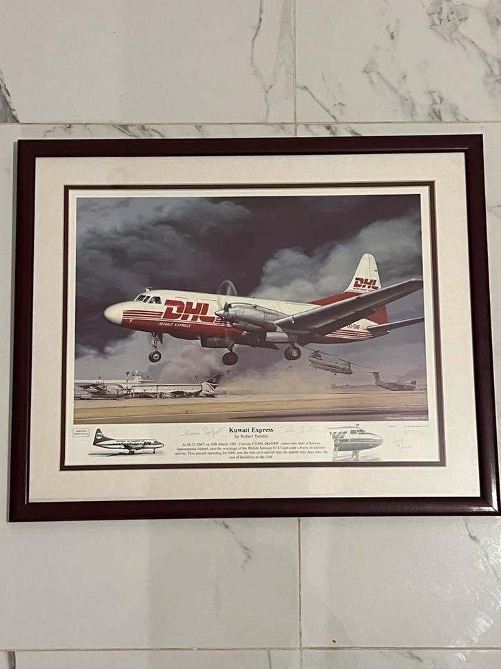 Kuwait Express schilderij, Collections, Aviation, Comme neuf, Enlèvement ou Envoi