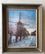 Windmolen in sneeuwlandschap door Walter Jonckheere (1924-19, Ophalen of Verzenden