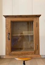 Mooi houten vitrinekastje (ophangbaar), Maison & Meubles, Armoires | Vitrines, Comme neuf, Enlèvement