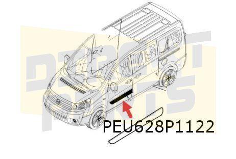 Citroën/Fiat/Toyota (01/07-8/16) stootlijst portier Rechts (, Auto-onderdelen, Carrosserie, Citroën, Fiat, Peugeot, Nieuw, Verzenden