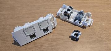Legrand Mosaic – 2x doubles prises RJ45 (4 ports)  beschikbaar voor biedingen