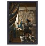De Schilderkonst - Johannes Vermeer toile + cadre 60x90cm, Maison & Meubles, Envoi, Neuf