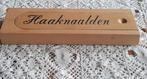 Vintage houten haaknaalden doosje met schuifdeksel, Antiek en Kunst, Ophalen of Verzenden