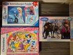 Set prinsessenpuzzels – Frozen & Disney Princess, Ophalen, Meer dan 50 stukjes, Zo goed als nieuw, 4 tot 6 jaar