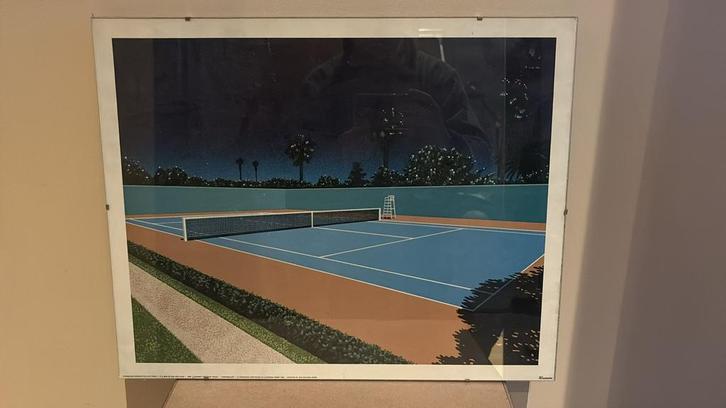 Hiroshi Nagai art print Tenniscourt - Verkerke 1983, Antiek en Kunst, Kunst | Designobjecten, Ophalen of Verzenden