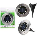 Solar grondspot grondlamp solarlamp ledlicht 8 leds, Ophalen of Verzenden, Nieuw
