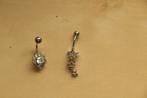 2 nouveaux piercings au ventre ensemble ou séparément, Bijoux, Sacs & Beauté, Piercings, Envoi, Neuf, Argent, Piercing nombril