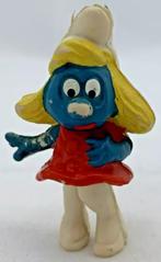 Smurfen Figuur Smurf Peyo Groteske Smurfin Rode Jurk Vintage, Verzamelen, Smurfen, Verzenden, Zo goed als nieuw, Smurfin
