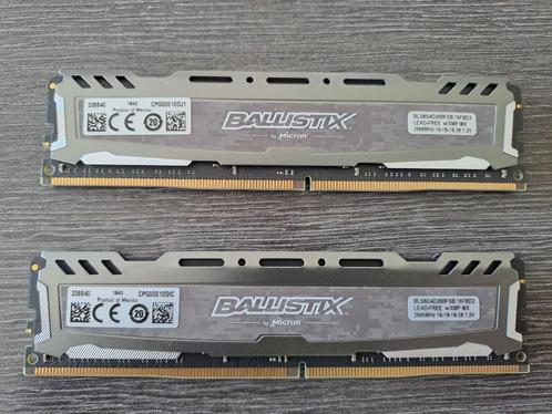 RAM DDR4 16Go (2x8Go) Ballistix 2666MHz CL16, Computers en Software, RAM geheugen, Gebruikt, Desktop, 16 GB, DDR4, Ophalen of Verzenden