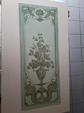 GEETST ART DEC0 GLAZEN DEURPANEEL 41 cm x 103 cm beschikbaar voor biedingen