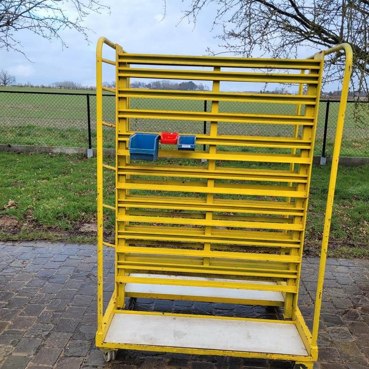 Grote magazijn kar, bakken kar voor opslag bakjes, Doe-het-zelf en Bouw, Transportwagens, Gebruikt, Overige typen, 100 liter of meer