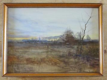 Gustaaf Van Loon, aquarel, landschap 34x48 beschikbaar voor biedingen