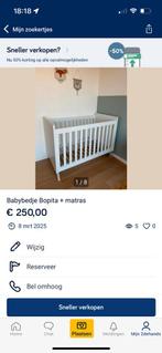 Babybedje Bopita + matras, Ophalen, Zo goed als nieuw