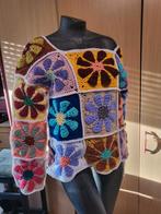 Gehaakte trui granny daisy square L, Kleding | Dames, Ophalen of Verzenden, Zo goed als nieuw