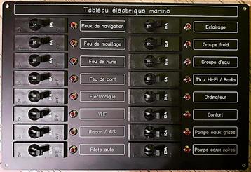 Tableau électrique marine à 16 disjoncteurs DC 12V-24 V beschikbaar voor biedingen