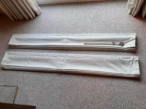 Doris beige optrekgordijnen, Huis en Inrichting, Stoffering | Gordijnen en Lamellen, Nieuw, 150 tot 200 cm, 150 tot 200 cm, Beige