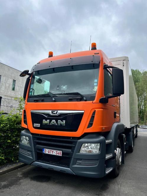 MAN TGS 18.600 Euro 6 / 13.500KM  met oplegger, Auto's, Vrachtwagens, Bedrijf, ABS, LED verlichting, MAN, Diesel, Euro 6, 2 deurs