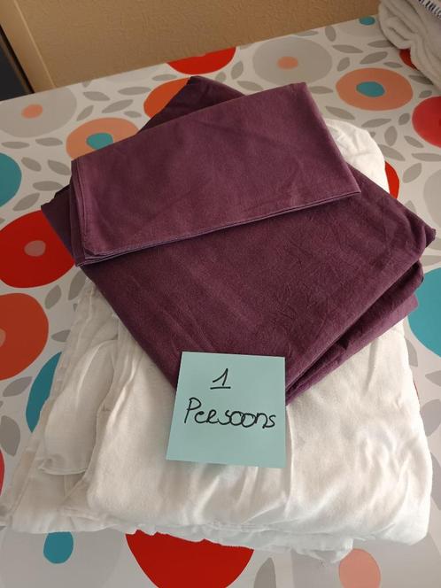 Beddengoed 1pers (set 5), Kinderen en Baby's, Kinderkamer | Beddengoed, Zo goed als nieuw, Dekbedovertrek, Paars, Meisje, Ophalen