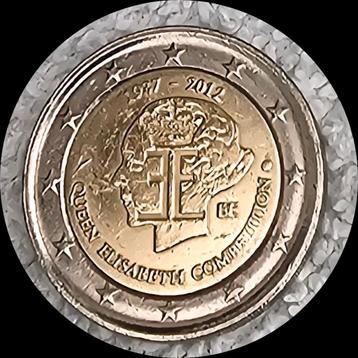 2 euro herdenkingsmunt belgië 75j koningin elisabeth we 2012 beschikbaar voor biedingen