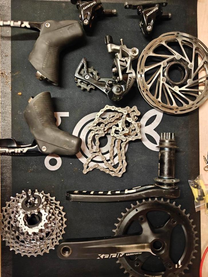 SRAM Rival/Apex 1x11 Hydraulische groepset, Fietsen en Brommers, Fietsaccessoires | Overige Fietsaccessoires, Gebruikt, Ophalen of Verzenden