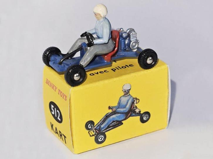 DINKY TOYS Ref:512 MECCANO Frankrijk 1962, blauwe piloot., Verzamelen, Automerken, Motoren en Formule 1, Zo goed als nieuw, Auto's