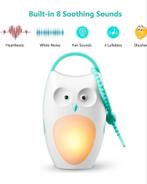 Uil nachtlamp wekker Baby babywekker met 8 geluiden laadbaar, Nieuw, Ophalen of Verzenden