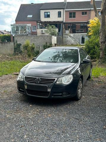 Volkswagen Eos 2.0 TDI, Auto's, Volkswagen, Euro 5, Cabriolet, Zwart, Te koop