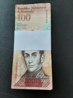 Venezuela: 100 biljetten "100 bolivares" gebruikte 2009-2014, Postzegels en Munten, Setje, Zuid-Amerika, Verzenden