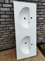 Lavabo met 2 wasbakjes (wit), Huis en Inrichting, Ophalen