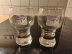 Set van 2 glazen Dolle Witte / La Blanche Folle, Verzamelen, Glas en Drinkglazen, Ophalen, Gebruikt, Bierglas