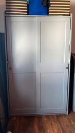 Ensemble IKEA HAUGA gris – Armoire + commode - 130€, Ophalen, Gebruikt, Met deur(en)