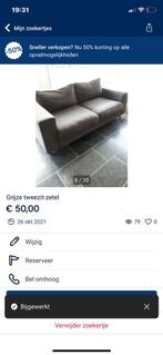 Mooie grijze tweezit, Huis en Inrichting, Ophalen of Verzenden