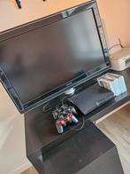 Playstation 3 + 3 controllers + 8 games, inclusief tv, Games en Spelcomputers, Spelcomputers | Sony PlayStation 3, Ophalen, Slim