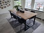 Industriële tafel eetkamer, Huis en Inrichting, Tafels | Eettafels, Ophalen, 50 tot 100 cm, Zo goed als nieuw, Vijf personen of meer
