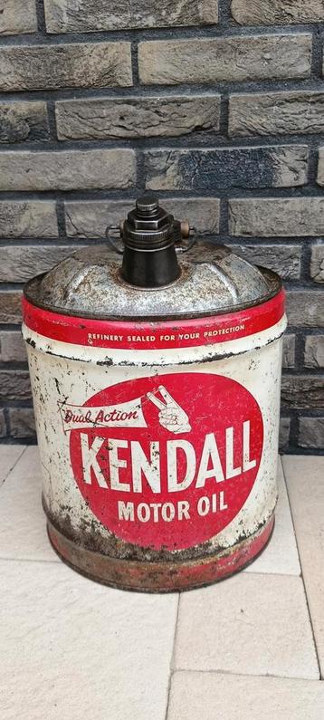 Mooie 5 gallon KENDALL olie blik  beschikbaar voor biedingen