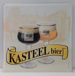 Reclamebord Kasteelbier metaal 43cmx43cm, Verzamelen, Merken en Reclamevoorwerpen, Ophalen of Verzenden, Gebruikt, Reclamebord