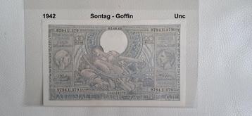 100 frank / 20 belgas Vlaams - Unc, Verzenden, Los biljet