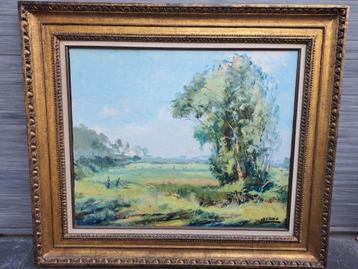 Huile sur toile paysage signe Louis henno beschikbaar voor biedingen