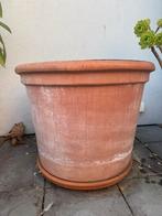 Grote terracotta pot + schaal  (vorstvrij & prima staat), Tuin en Terras, Ophalen, Zo goed als nieuw