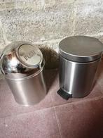 Afval emmers, Huis en Inrichting, Emmers, Ophalen, RVS, Met deksel