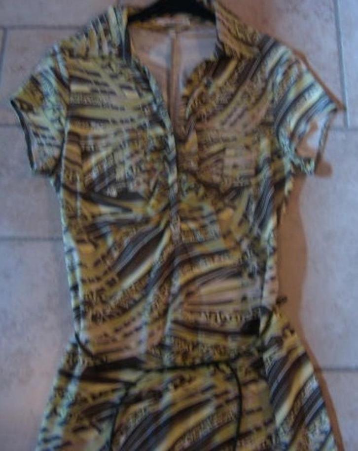 Fris kleedje " Steilmann " met lederen ceintuur m 42, Kleding | Dames, Jurken, Zo goed als nieuw, Ophalen of Verzenden