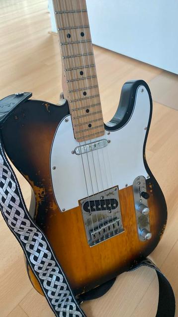 Squier telecaster met Souldier strap, Muziek en Instrumenten, Ophalen, Gebruikt, Solid body, Fender
